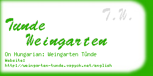tunde weingarten business card